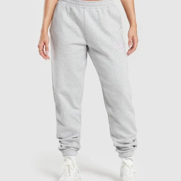 2/$35 Gymshark Strength Department Graphic Joggers - Light Grey Core Marl - Picture 3 of 8